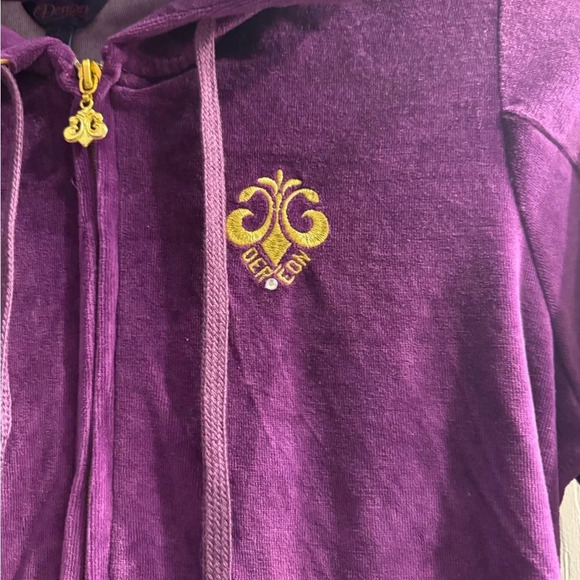 NWT Women’s purple velour jacket by Beyoncé from the Dereon Collection Size L - Picture 4 of 8